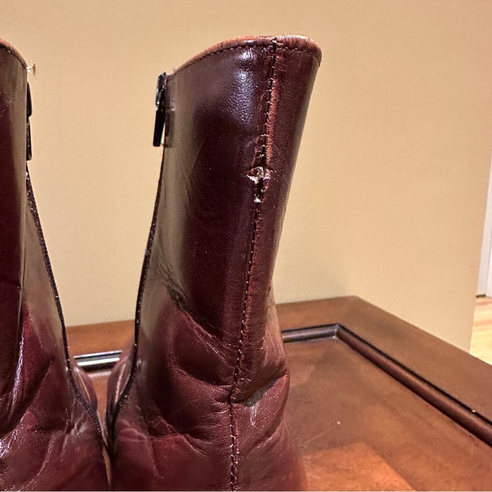 Dan Post Men's Brown Leather Zip Up Ankle Cowboy Boots, Size 10 B - Picture 6 of 9